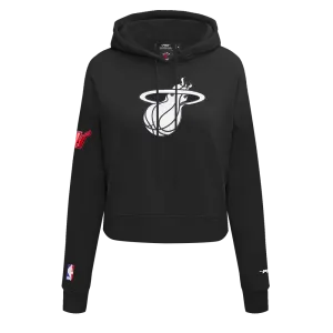 NBA MIAMI HEAT CHEST HEAT CULTURE MEN'S CROPPED PO HOODIE (BLACK)