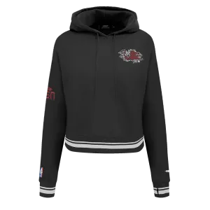 NCAA UNIVERSITY OF SOUTH CAROLINA CLASSIC WOMEN'S RIB FLC PO HOODIE (BLACK)