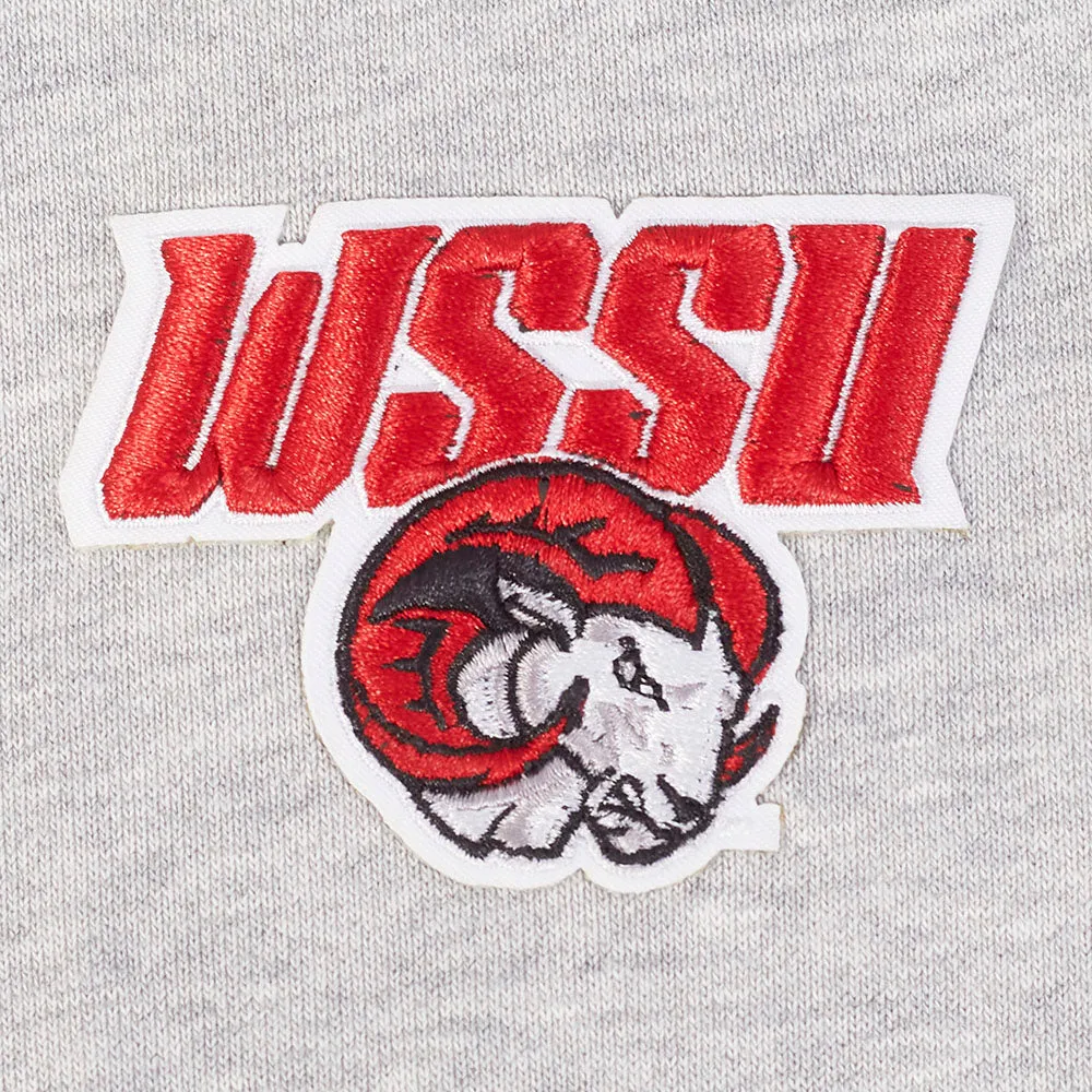 NCAA WINSTON-SALEM STATE UNIVERSITY CLASSIC WOMEN'S FLC CROPPED PO HOODIE (HEATHER GREY)