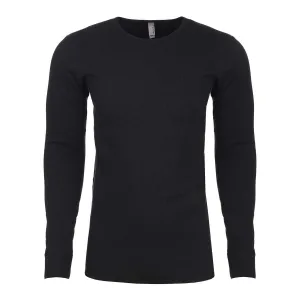 Next level Men's Black Blended Thermal Tee