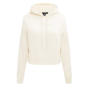 NFL BALTIMORE RAVENS NEUTRAL WOMEN'S CROPPED PO HOODIE (EGGSHELL)