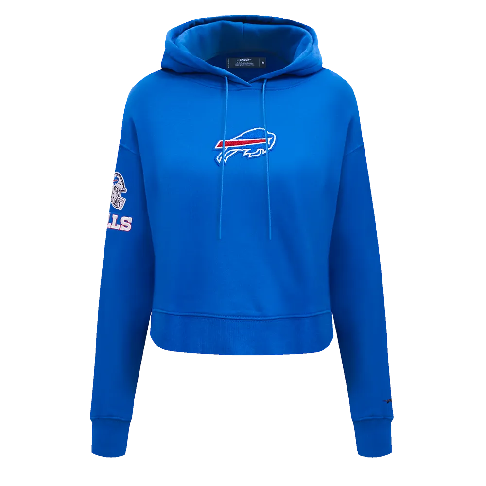 NFL BUFFALO BILLS CLASSIC WOMEN'S FLC CROPPED PO HOODIE (ROYAL BLUE)