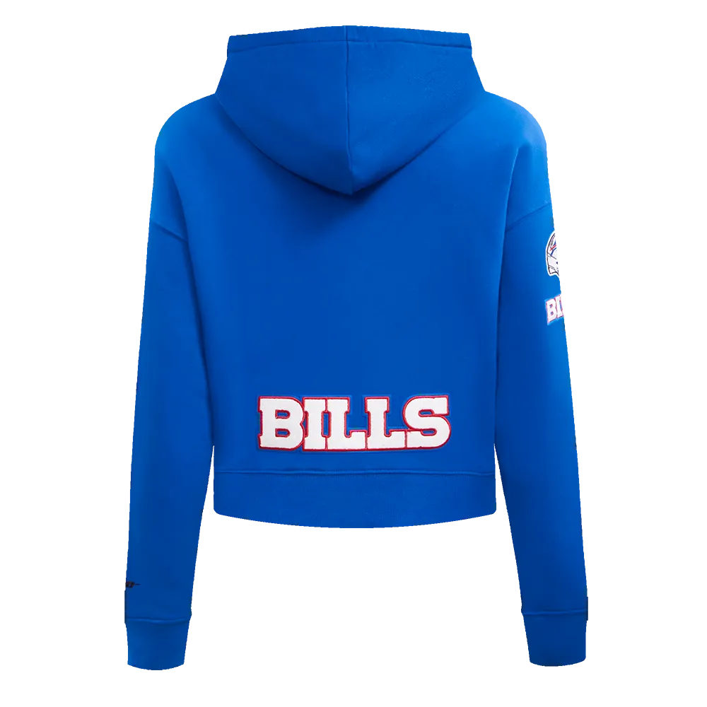 NFL BUFFALO BILLS CLASSIC WOMEN'S FLC CROPPED PO HOODIE (ROYAL BLUE)