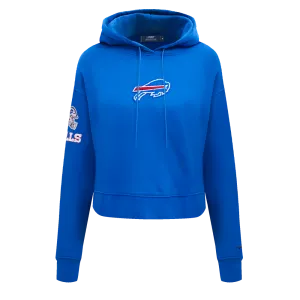 NFL BUFFALO BILLS CLASSIC WOMEN'S FLC CROPPED PO HOODIE (ROYAL BLUE)