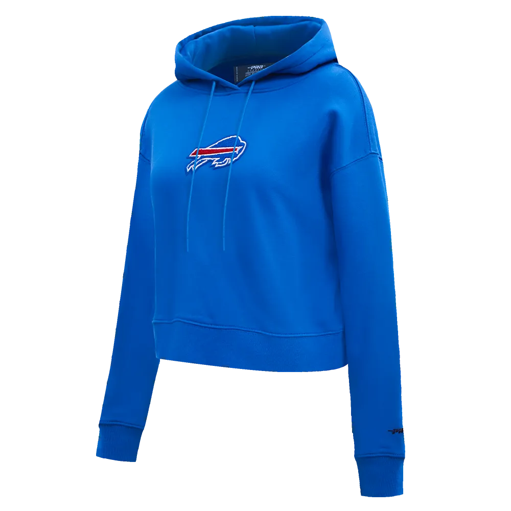 NFL BUFFALO BILLS CLASSIC WOMEN'S FLC CROPPED PO HOODIE (ROYAL BLUE)