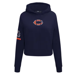 NFL CHICAGO BEARS CLASSIC WOMEN'S FLC CROPPED PO HOODIE (MIDNIGHT NAVY)