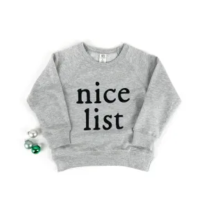 “Nice List” Organic Terry Pullover