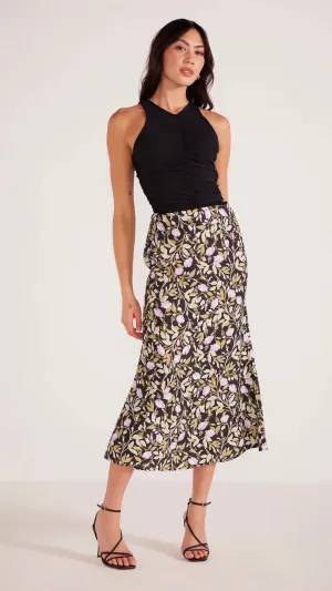 Nocturne Bias Slip Midi Skirt