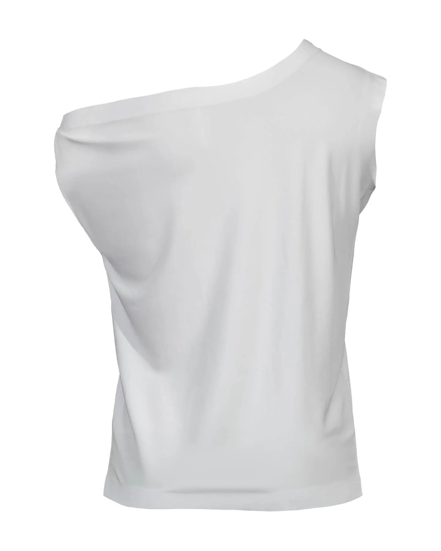 Norma Kamali Drop Shoulder Sleeveless Top White