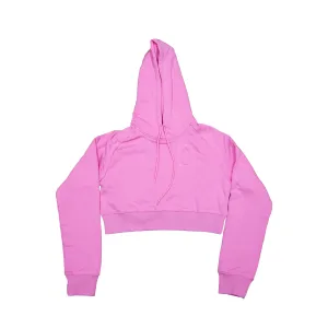 Olympia Heavy Crop Pullover Hoodie Pink