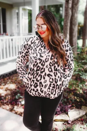 On Repeat Pink Leopard Pullover