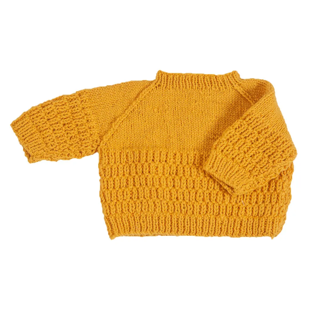 Organic Wool  |  Pullover  |  Day Lily - 0-1 Month