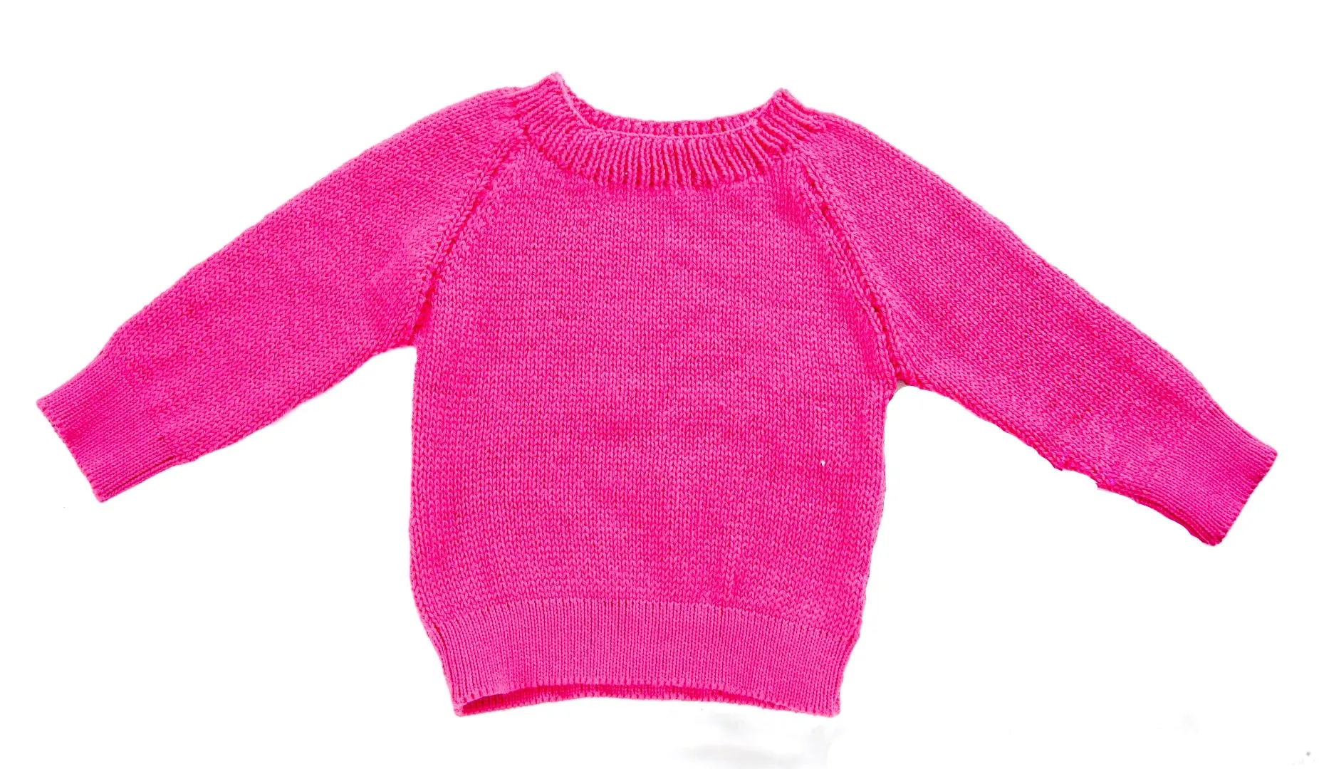 Organic Wool  |  Pullover  |  Fuchsia Fedora | Size- 5 years