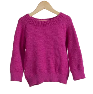 Organic Wool  |  Pullover  |  Fuchsia Fedora | Size- 5 years