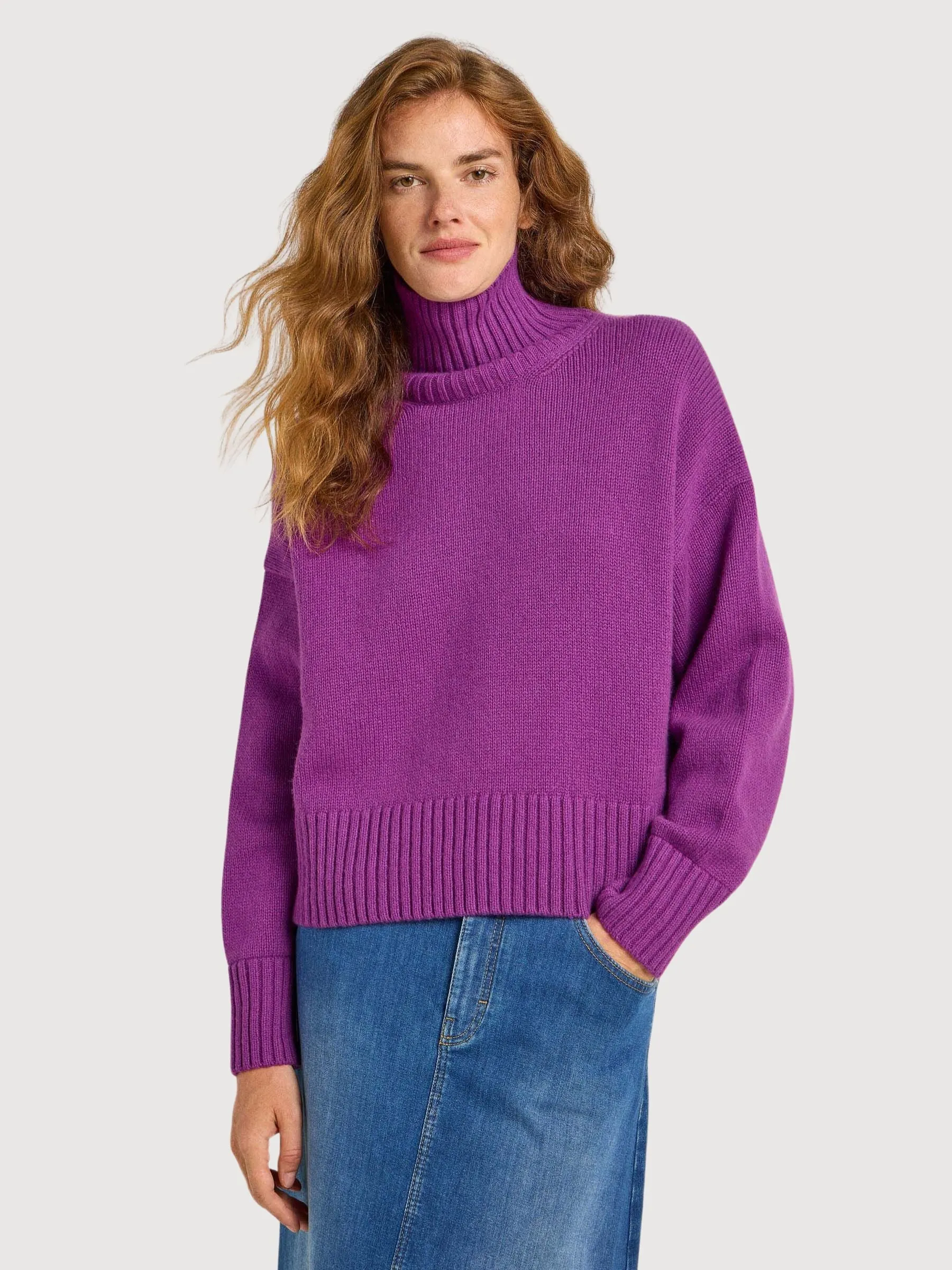 Oversized Violet Pullover Woman | Lanius