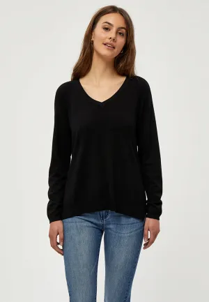 PCTana V Knit Pullover - Black