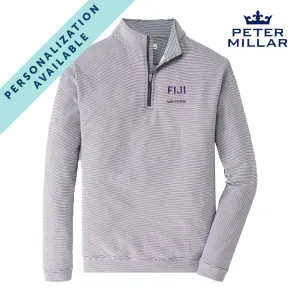 Personalized Peter Millar Mini Stripe Stretch Quarter Zip