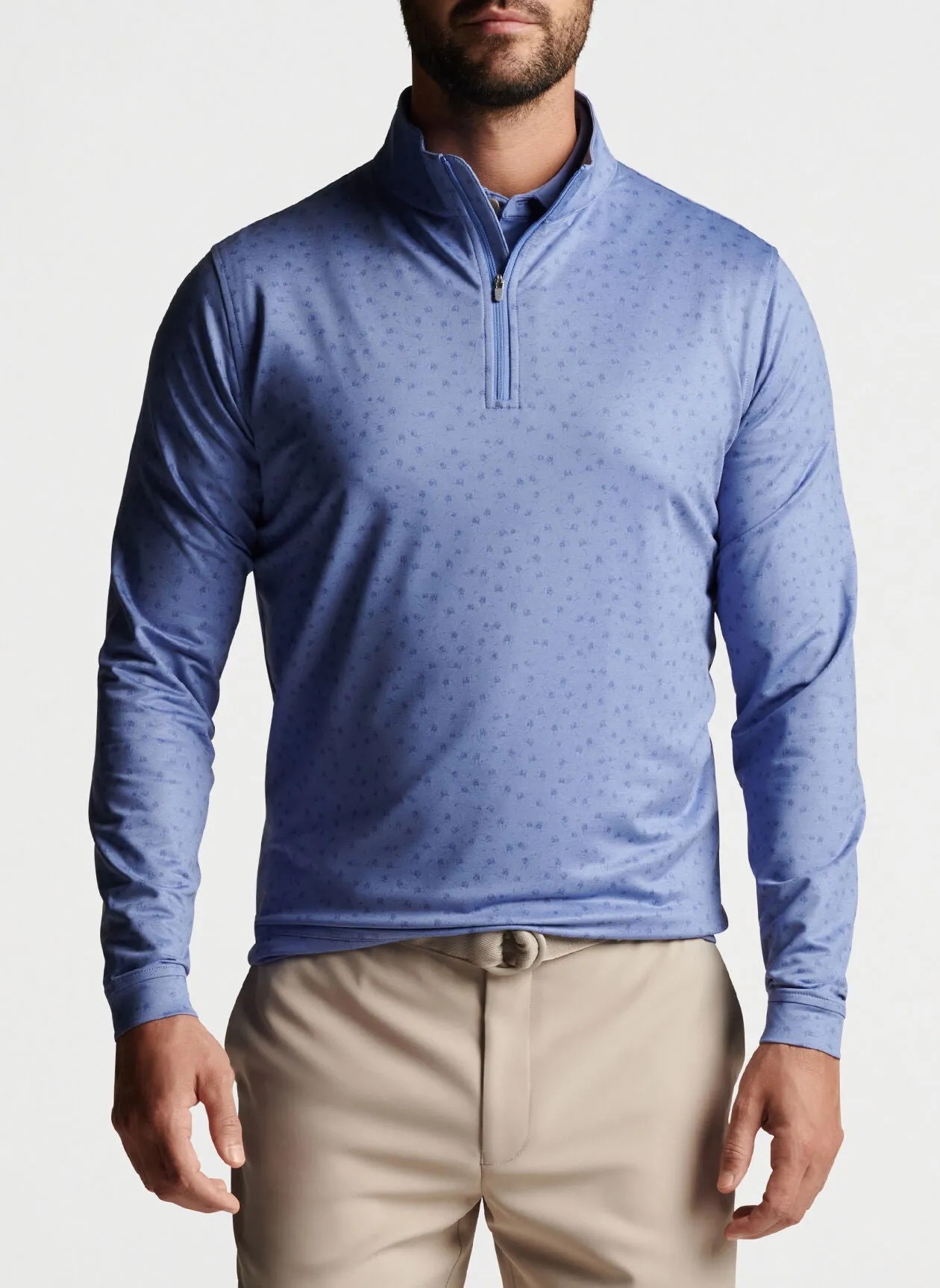 PERTH FRONDESCENCE PERFORMANCE QUARTER ZIP - PORT BLUE