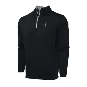 Perth Stretch 1/4 Zip Black- All Logos