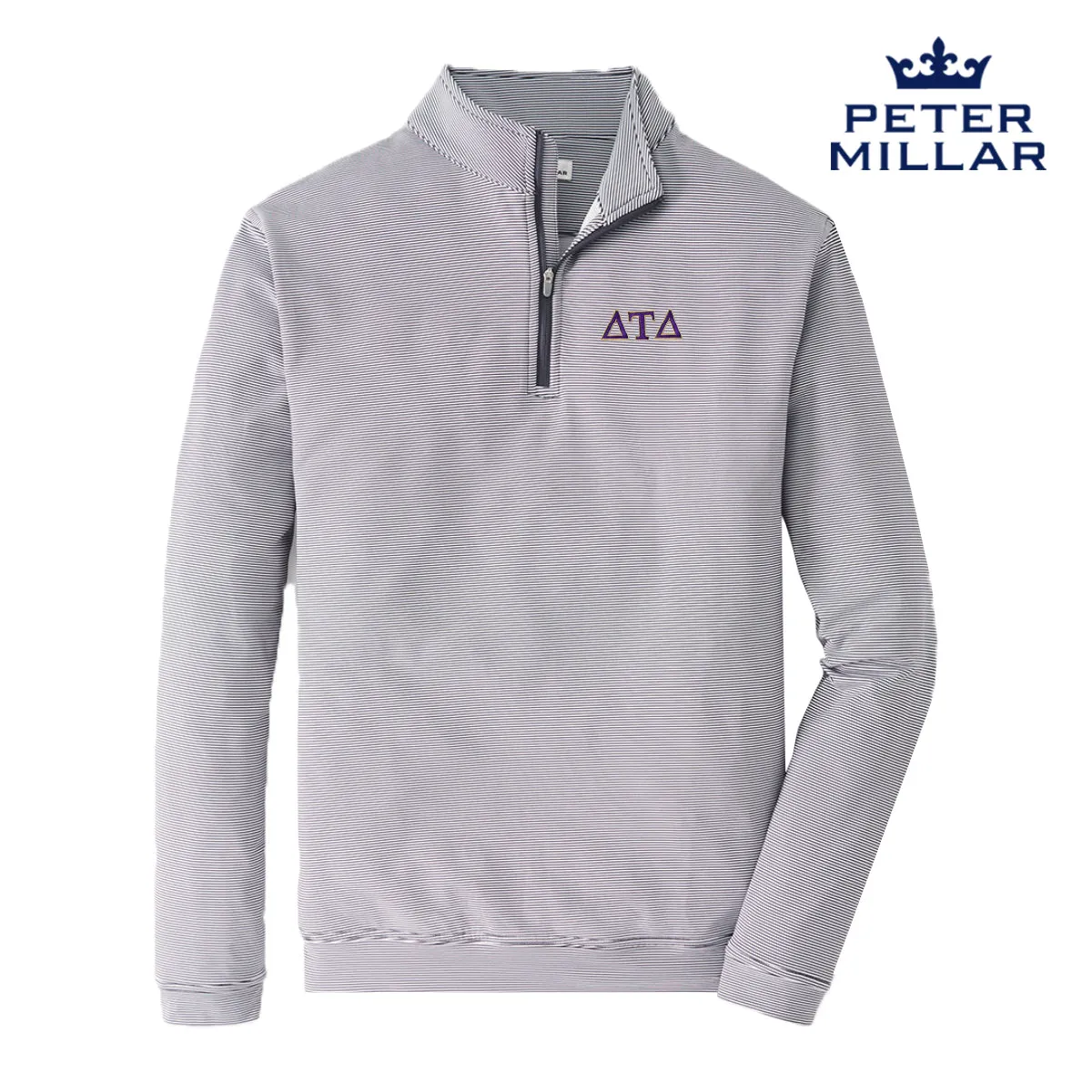 Peter Millar Mini Stripe Stretch Quarter Zip