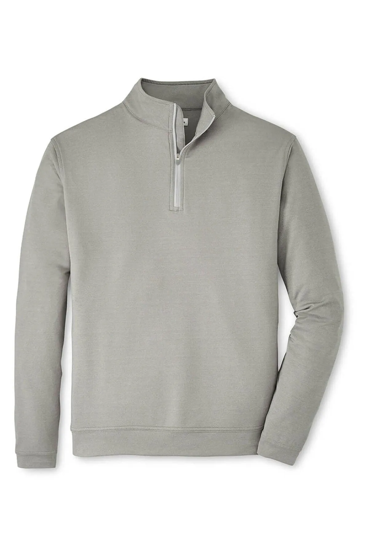 Peter Millar Perth Melange Quarter-Zip, Gale Grey [GuidePoint Security]