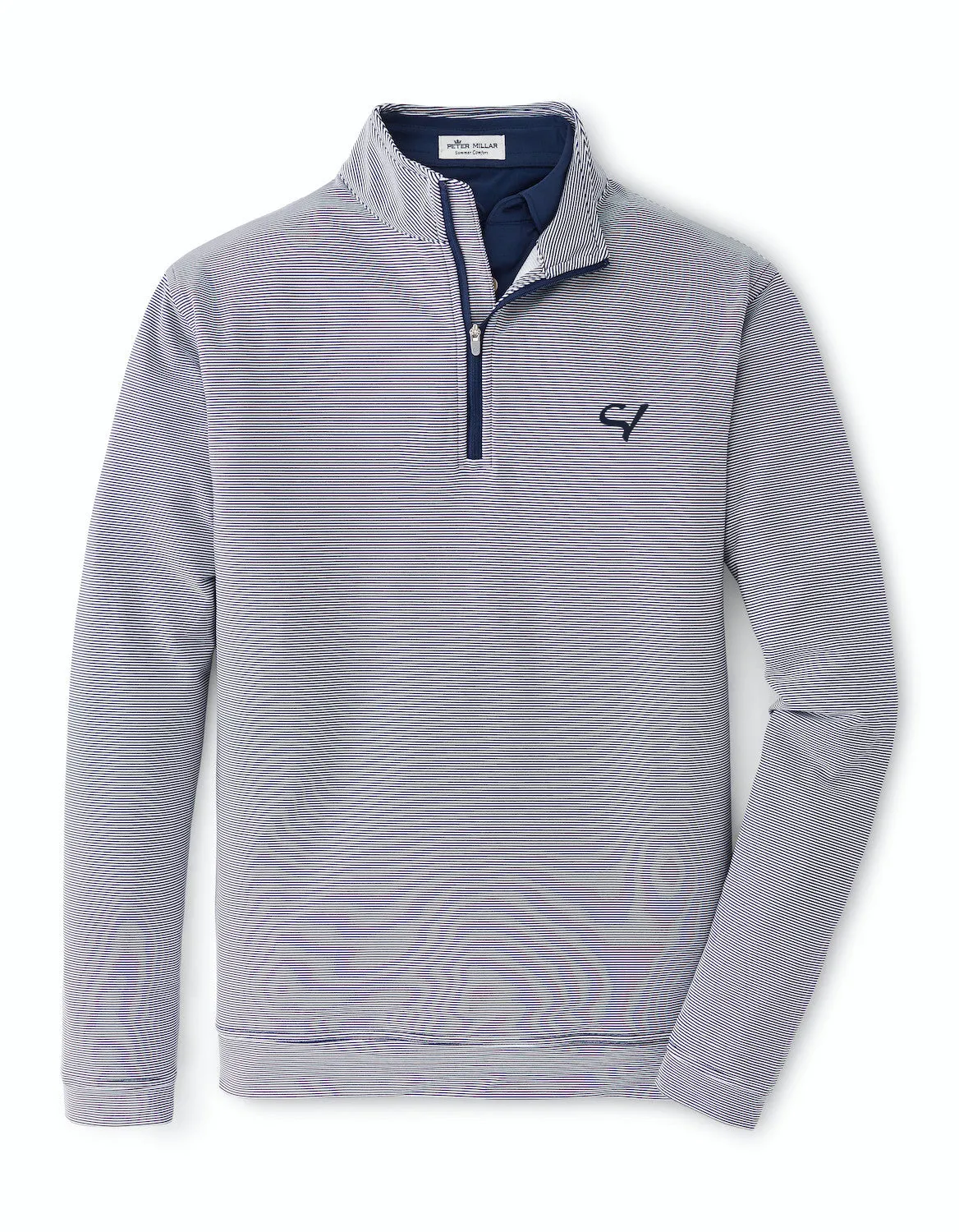 Peter Millar Sugar Stripe Performance Quarter Zip