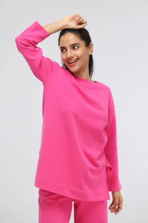 Pink Terry Long Pullover