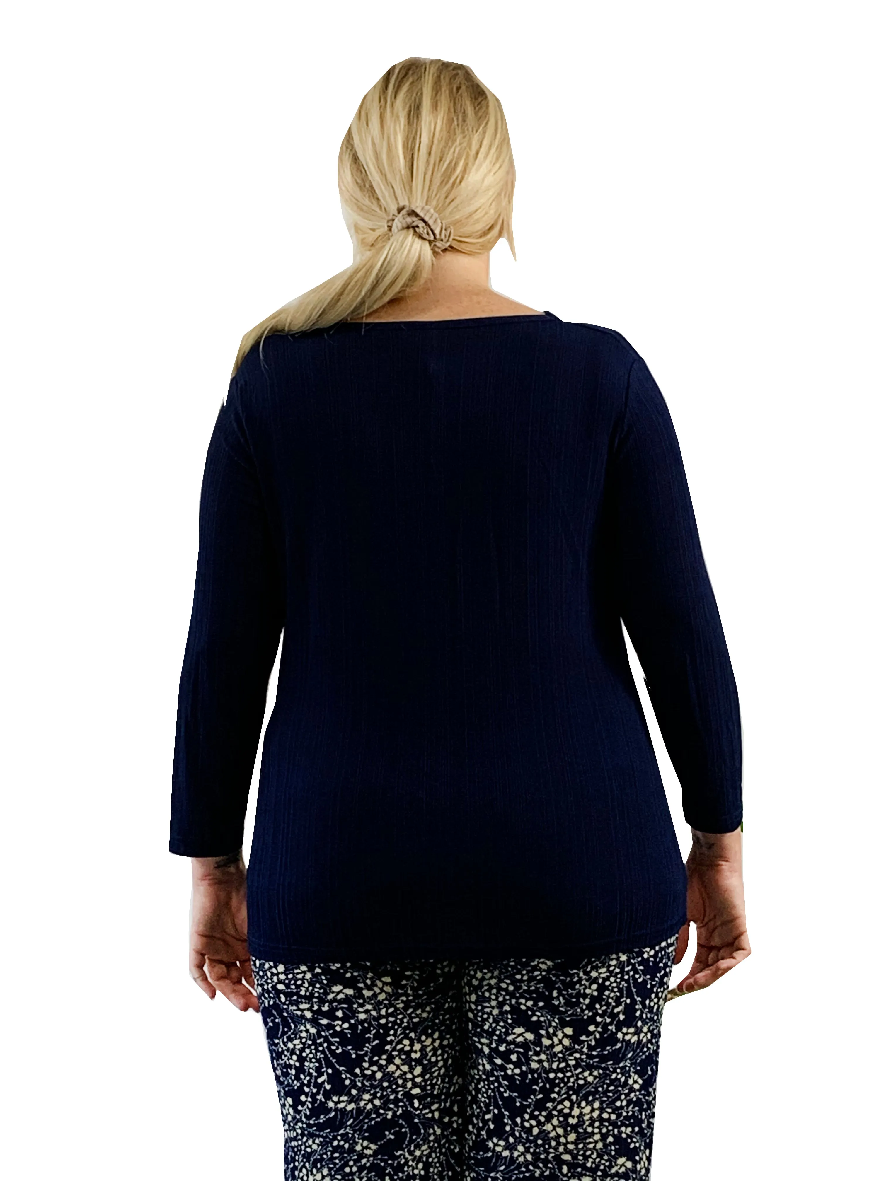 Plus Size La Cera Solid Cowl Neck Top