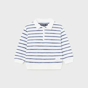 Polo Collar Pullover - Ink Stripes