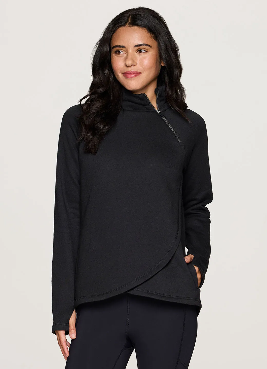 Prime Ready To Roll Fleece Zip Mock Neck Pullover