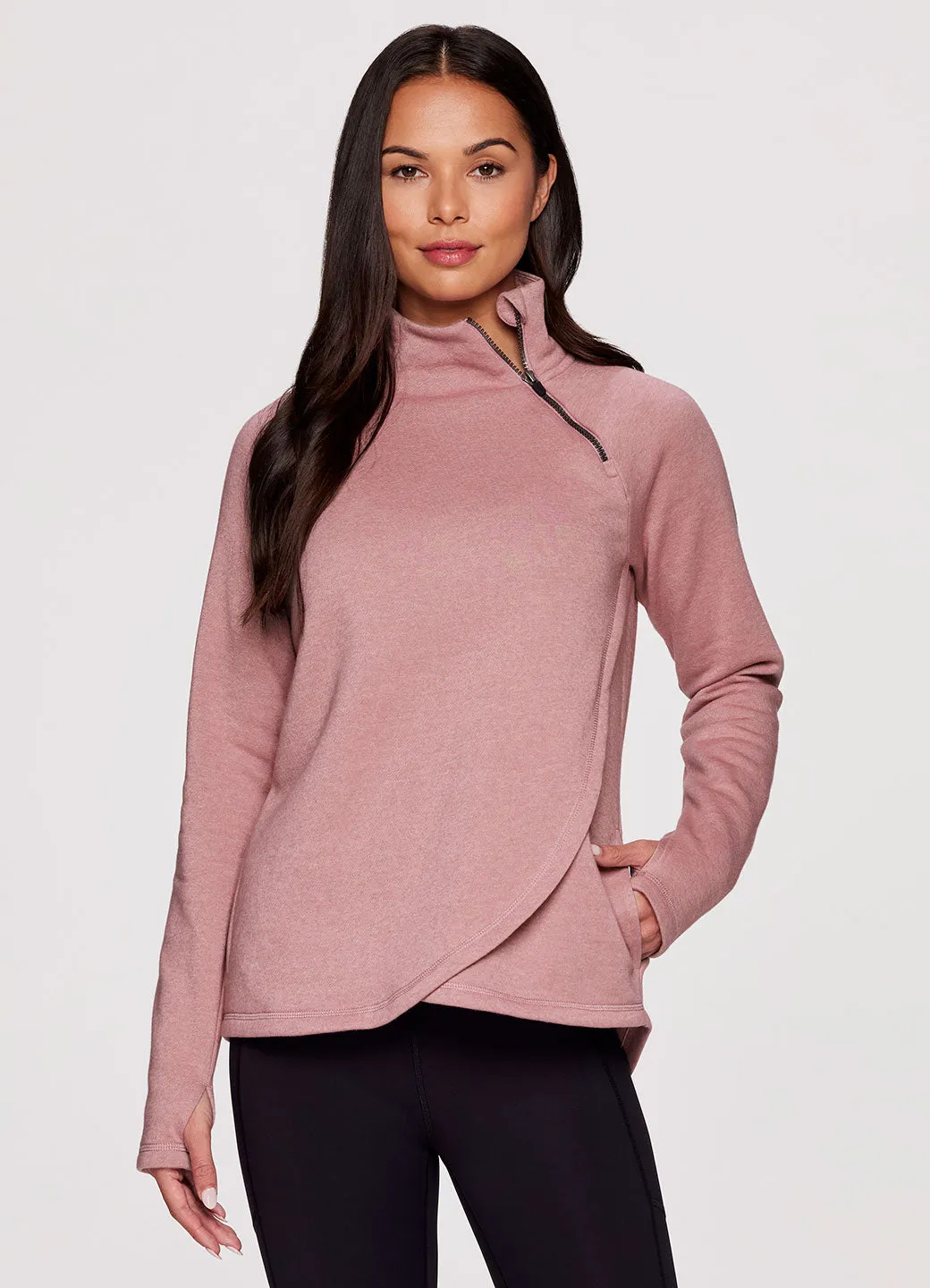 Prime Ready To Roll Fleece Zip Mock Neck Pullover