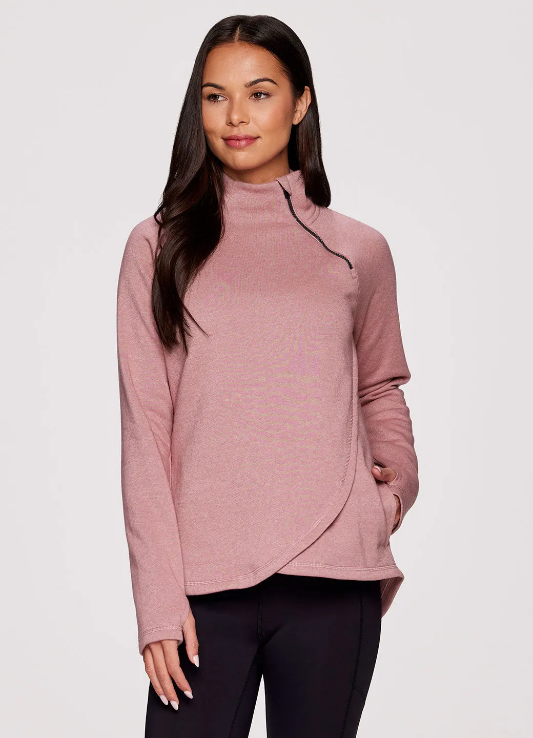 Prime Ready To Roll Fleece Zip Mock Neck Pullover