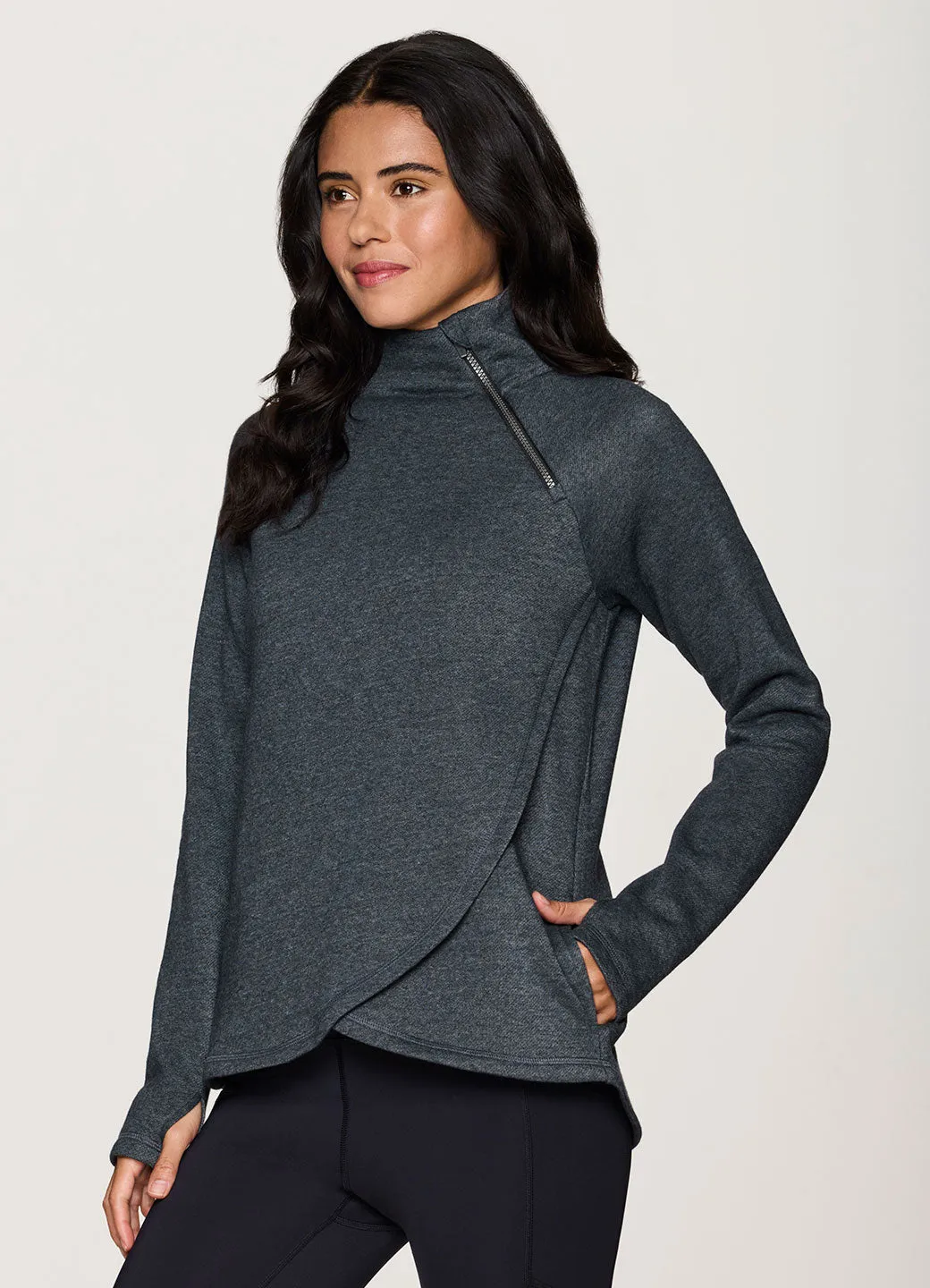 Prime Ready To Roll Fleece Zip Mock Neck Pullover