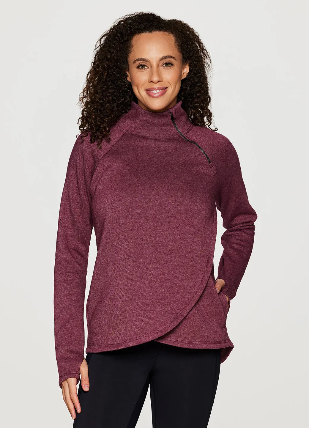 Prime Ready To Roll Fleece Zip Mock Neck Pullover