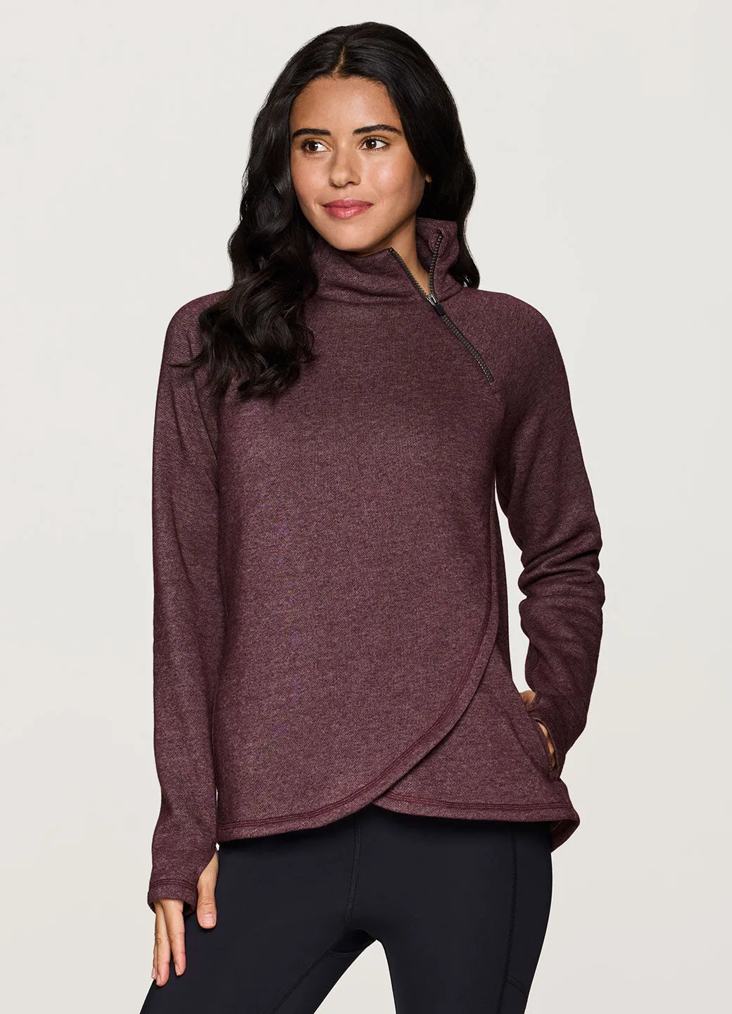 Prime Ready To Roll Fleece Zip Mock Neck Pullover