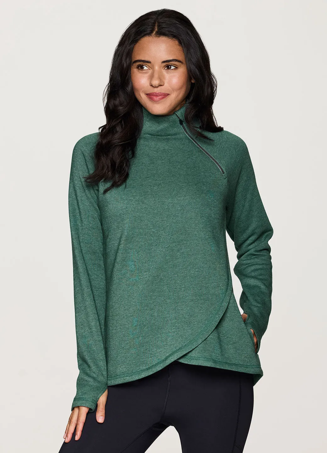 Prime Ready To Roll Fleece Zip Mock Neck Pullover