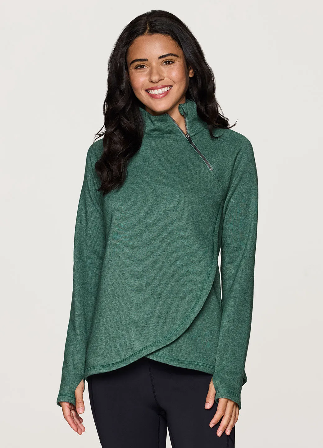 Prime Ready To Roll Fleece Zip Mock Neck Pullover