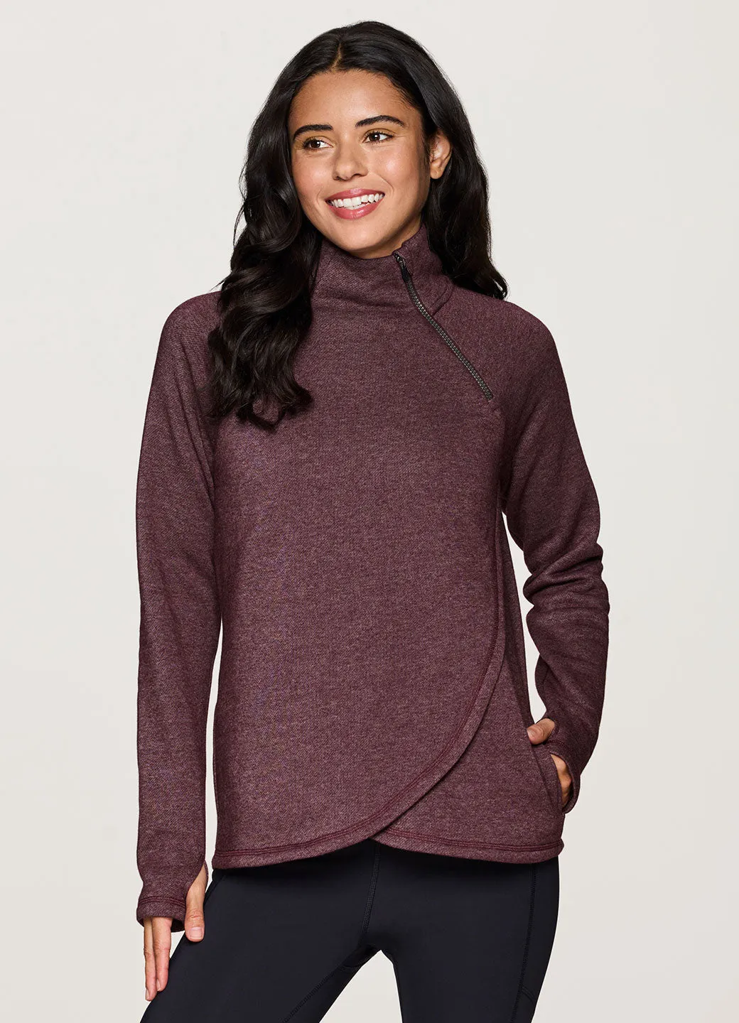 Prime Ready To Roll Fleece Zip Mock Neck Pullover