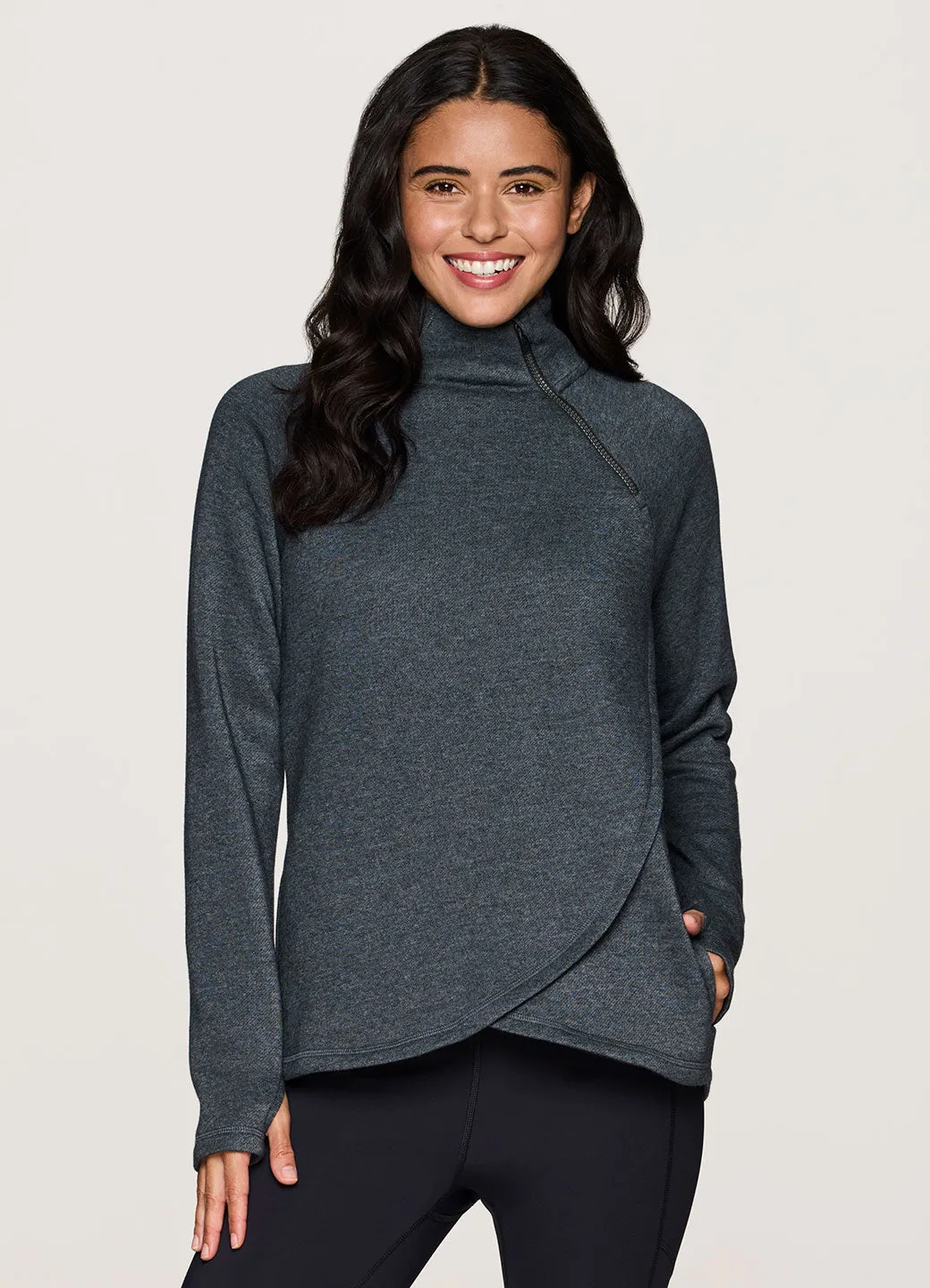 Prime Ready To Roll Fleece Zip Mock Neck Pullover