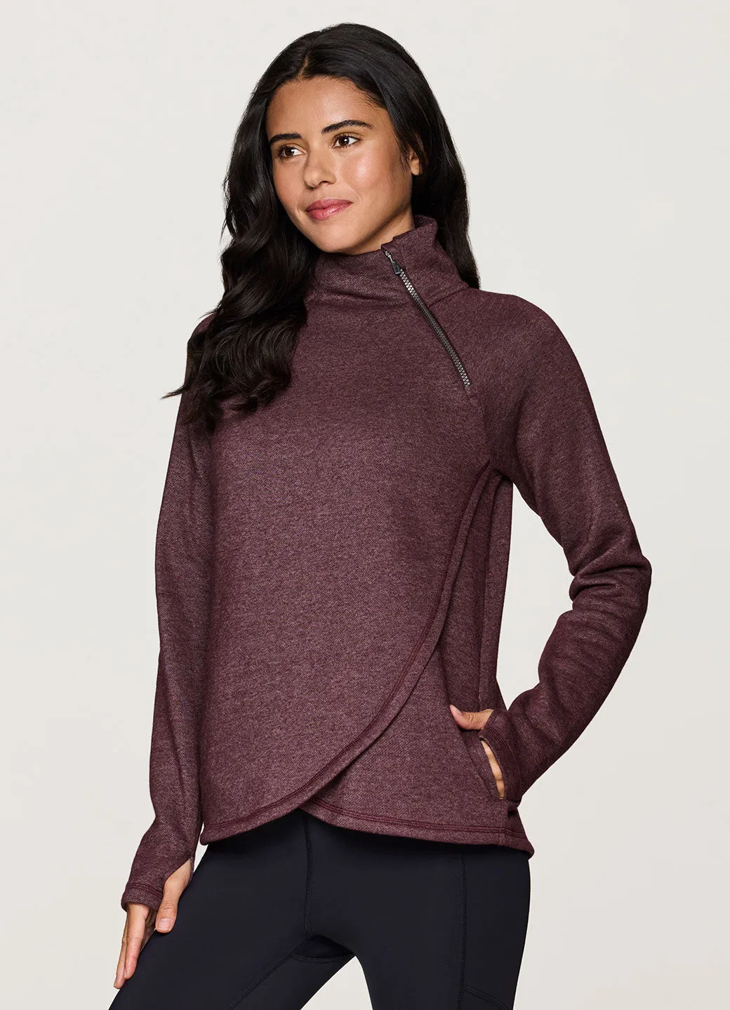 Prime Ready To Roll Fleece Zip Mock Neck Pullover