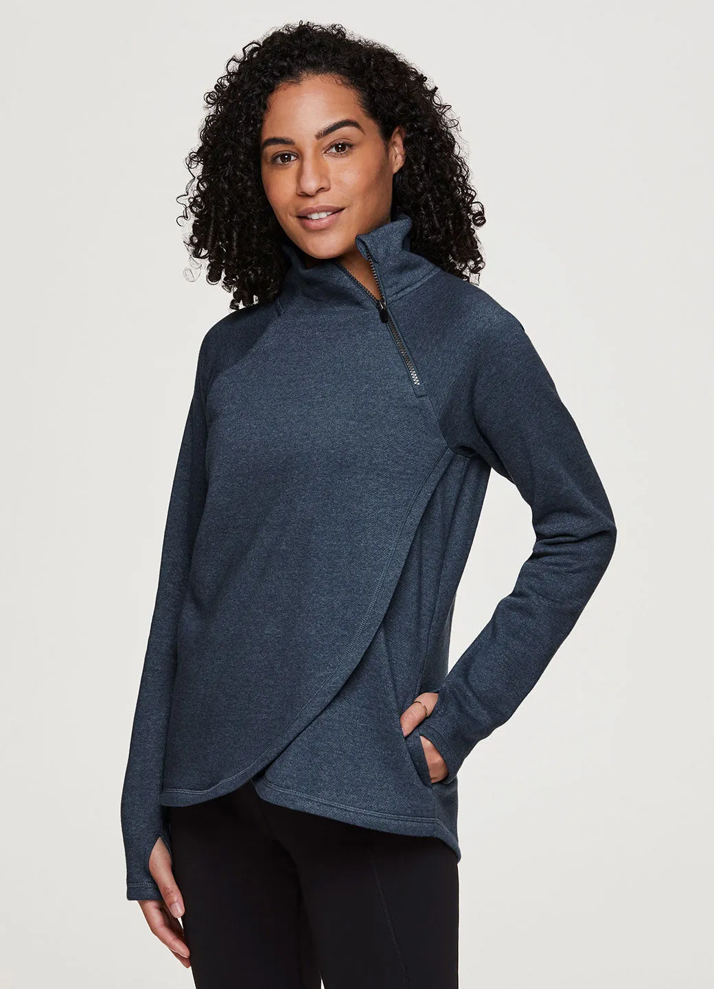 Prime Ready To Roll Fleece Zip Mock Neck Pullover