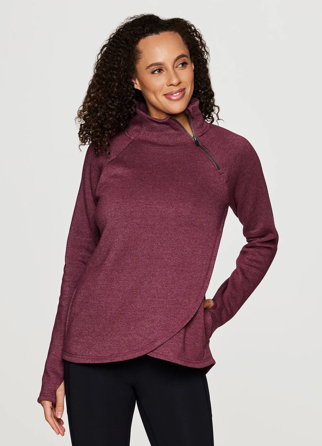 Prime Ready To Roll Fleece Zip Mock Neck Pullover