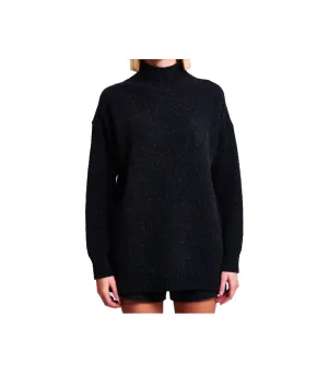 Pullover A Collo Alto - Nero