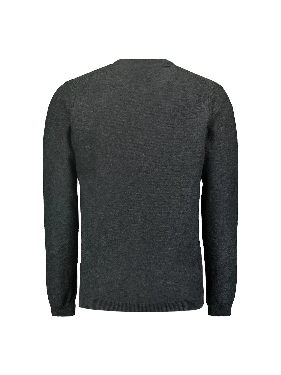 Pullover Crewneck 2 Coloured Melange | Dark Steel