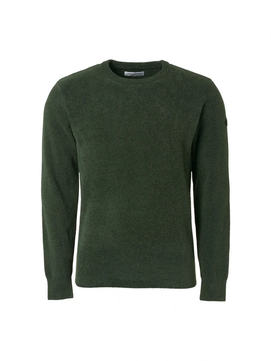 Pullover Crewneck Ribknit Super Soft | Dark Green