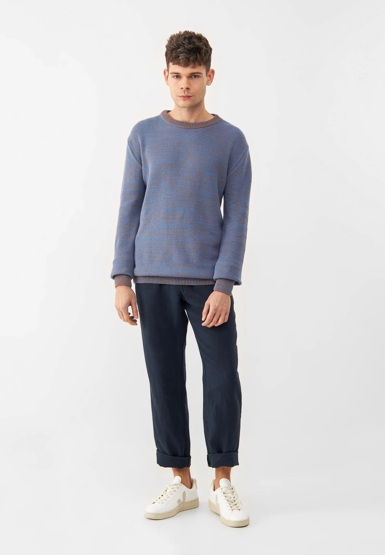 Pullover GBAIDEN beige/blue melange | Givn