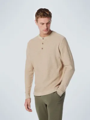 Pullover Granddad Garment Dyed With Linen | Sand