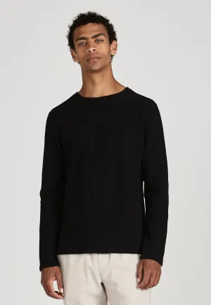 Pullover Ian black waffle | Givn