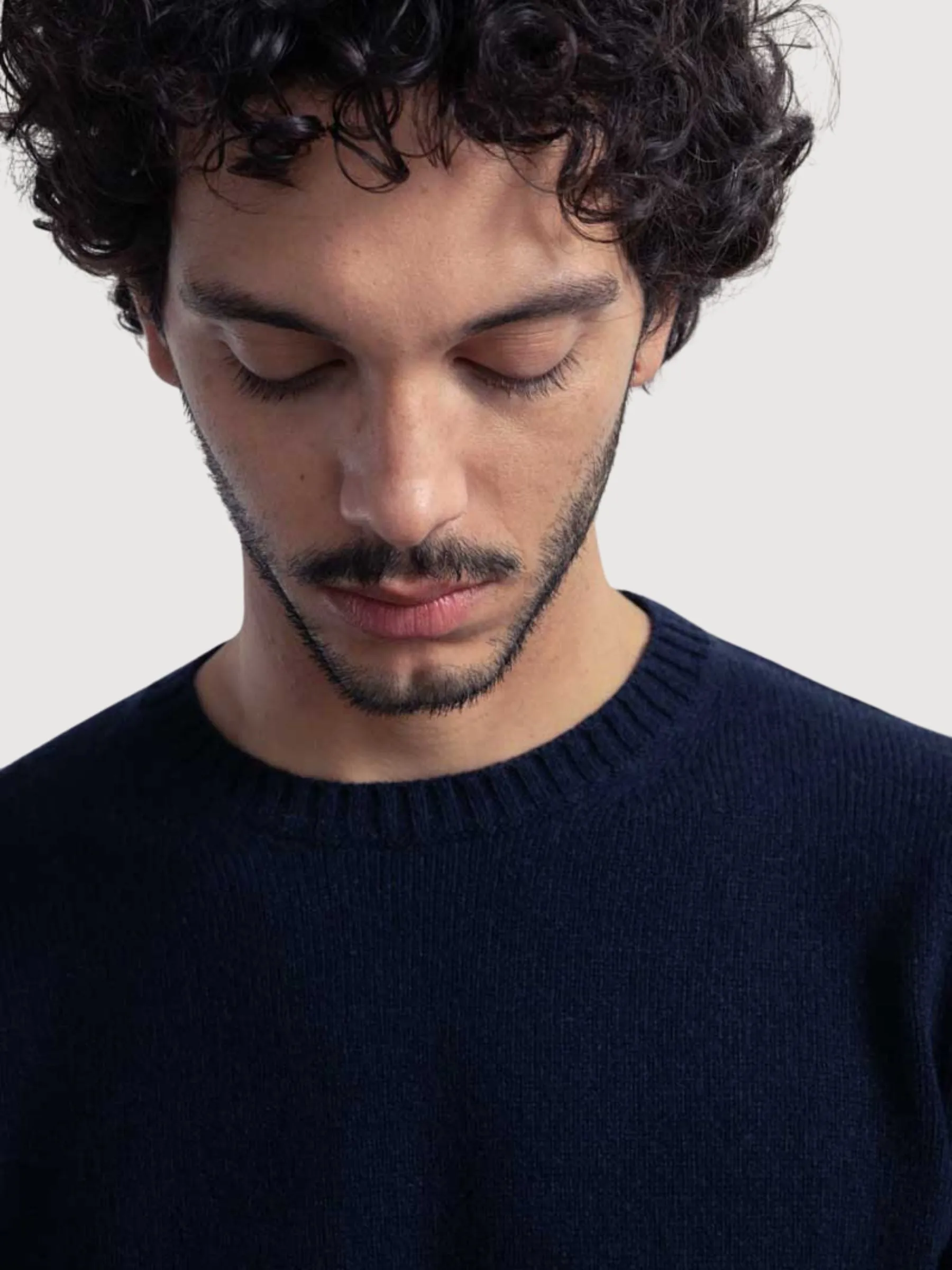 Pullover Romeo Navy Blue in Cashmere Recycled | Rifò