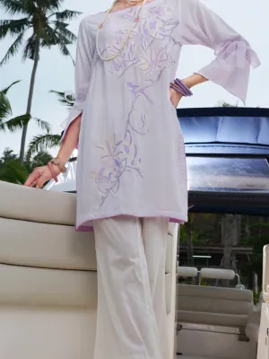 Purple Lawn Tunic - LK-660